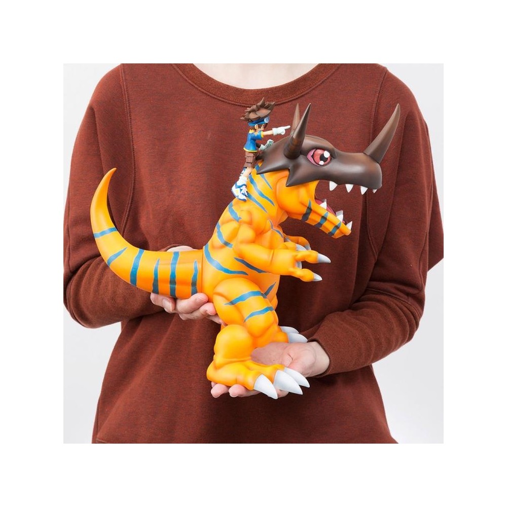 MEGAHOUSE DIGIMON ADVENTURE GREYMON AND TAICHI GEM STATUE 25CM FIGURE