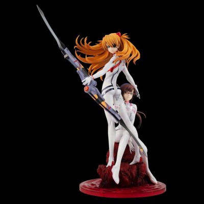 EVANGELION 3.0 + 1.0 THRICE UPON A TIME ASUKA AND MARI GEM STATUA FIGURE MEGAHOUSE