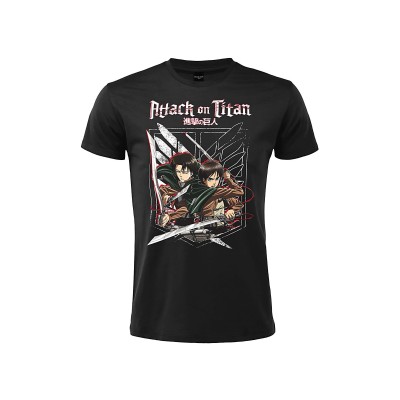 T SHIRT ATTACK ON TITAN BLACK