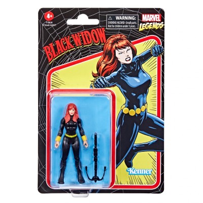 MARVEL LEGENDS RETRO COLLECTION VEDOVA NERA BLACK WIDOW ACTION FIGURE HASBRO