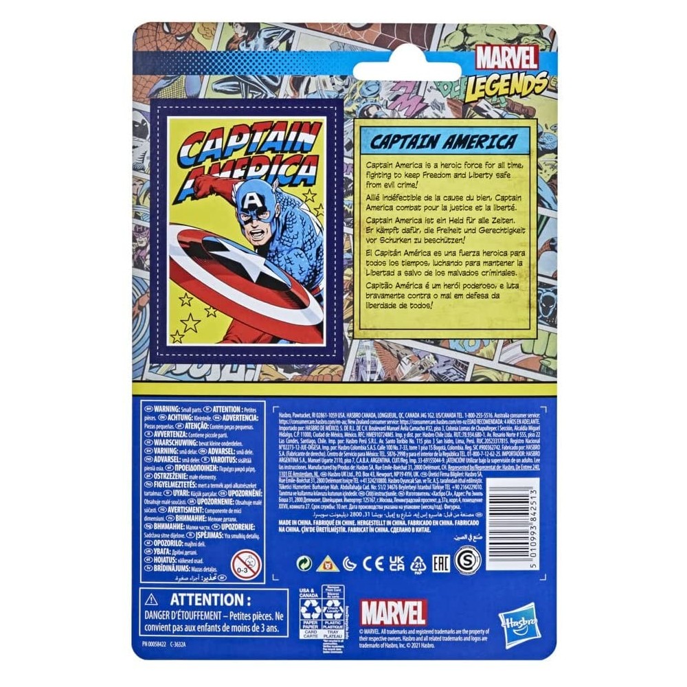 HASBRO MARVEL LEGENDS RETRO COLLECTION CAPTAIN AMERICA ACTION FIGURE