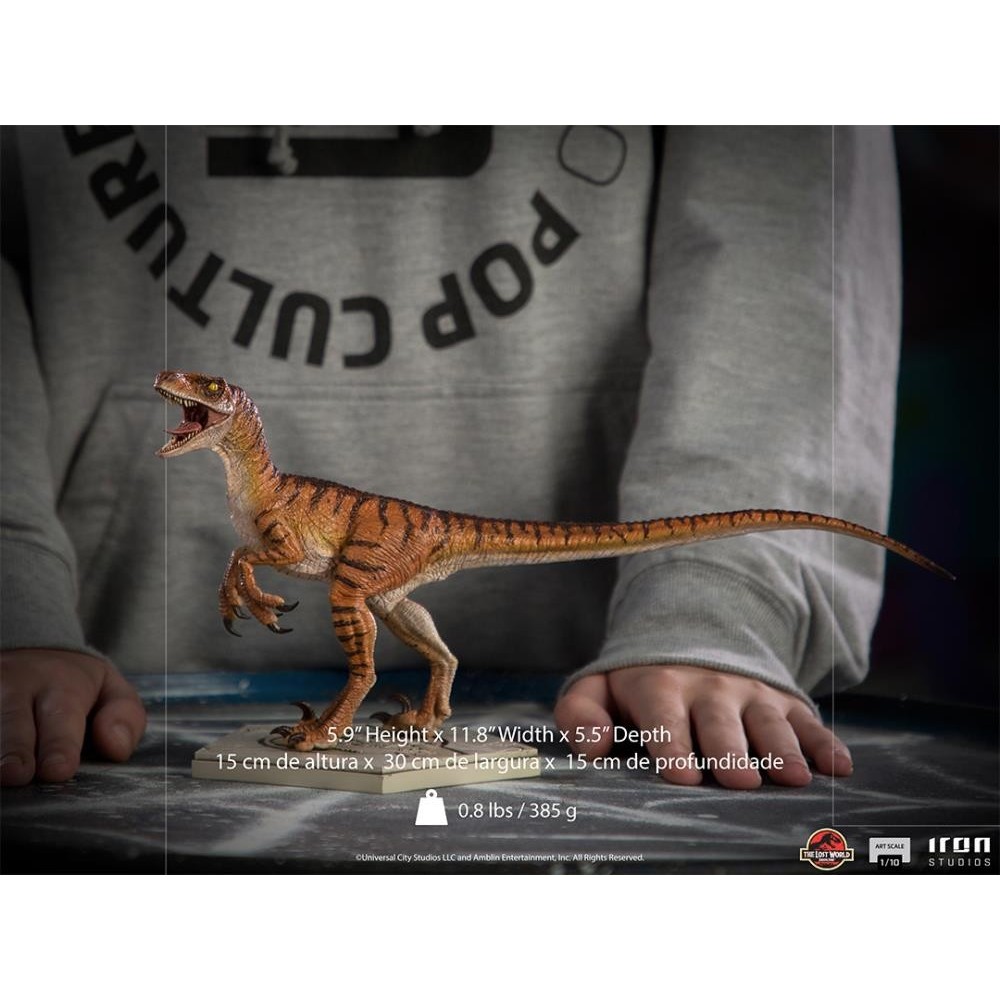 JURASSIC PARK THE LOST WORLD VELOCIRAPTOR ART SCALE 1/10 STATUA FIGURE IRON STUDIOS