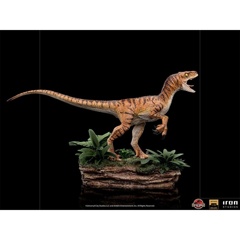 IRON STUDIOS JURASSIC PARK THE LOST WORLD VELOCIRAPTOR ART SCALE DELUXE 1/10 STATUE FIGURE