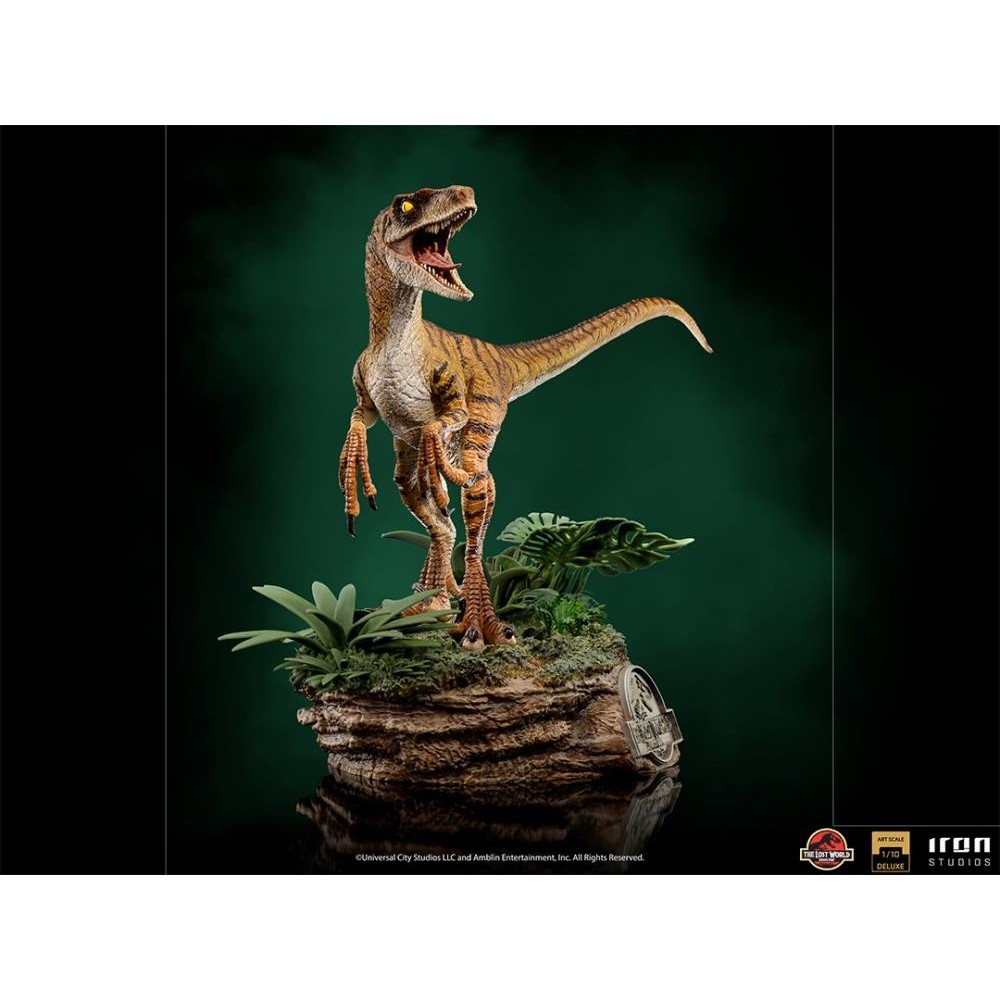 JURASSIC PARK THE LOST WORLD VELOCIRAPTOR ART SCALE DELUXE 1/10 STATUA FIGURE IRON STUDIOS