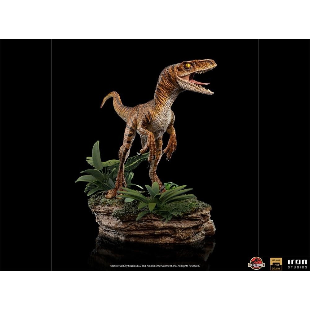 IRON STUDIOS JURASSIC PARK THE LOST WORLD VELOCIRAPTOR ART SCALE DELUXE 1/10 STATUE FIGURE