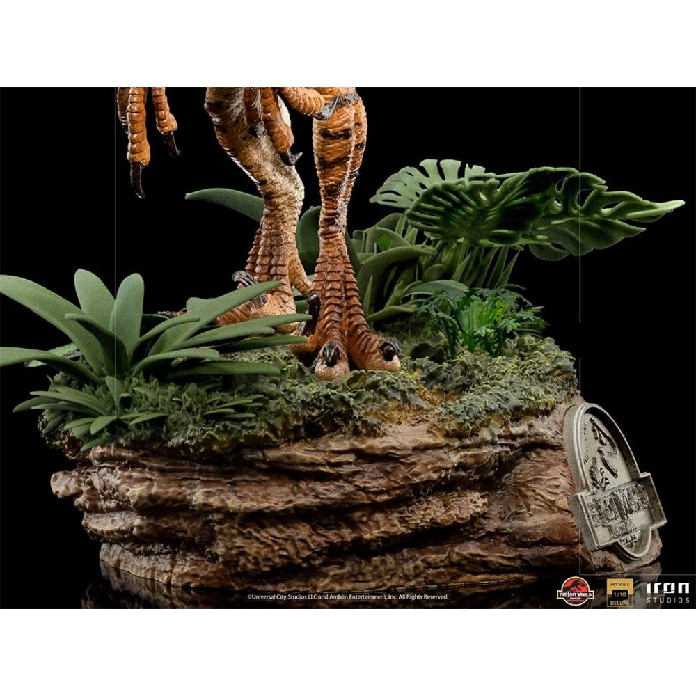 JURASSIC PARK THE LOST WORLD VELOCIRAPTOR ART SCALE DELUXE 1/10 STATUA FIGURE IRON STUDIOS