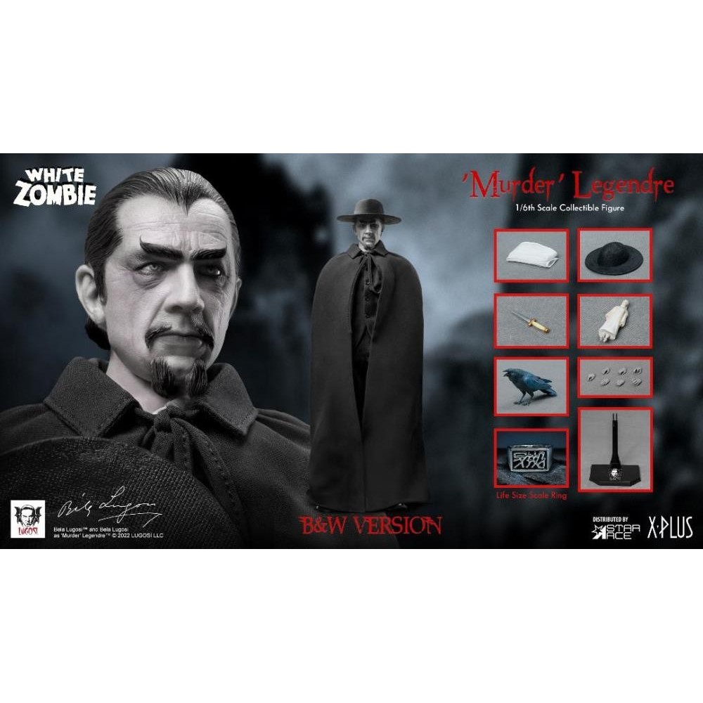 IRON STUDIOS MURDER LEGENDRE BELA LUGOSI BLACK AND WHITE ACTION FIGURE