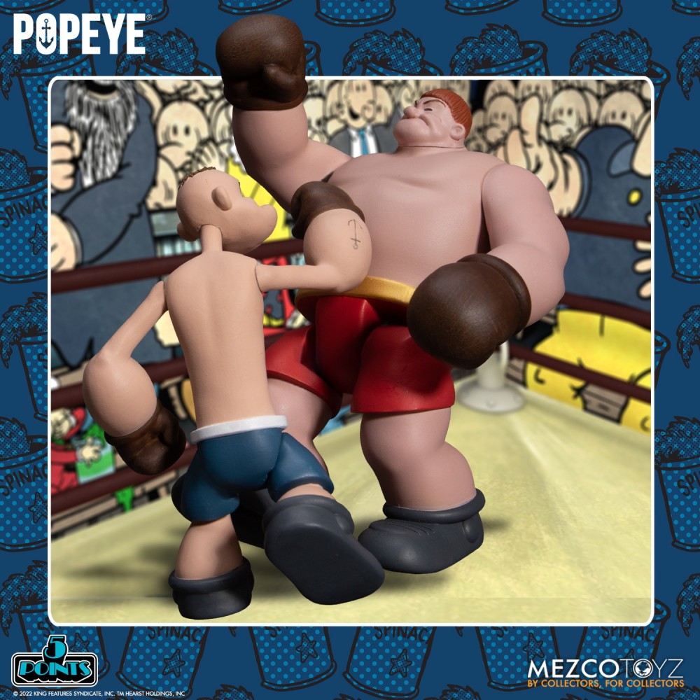 MEZCO TOYS POPEYE 5 POINTS POPEYE AND OXHEART BOX SET ACTION FIGURE