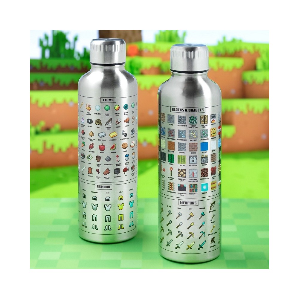 PALADONE PRODUCTS METAL WATER BOTTLE MINECRAFT 500ML