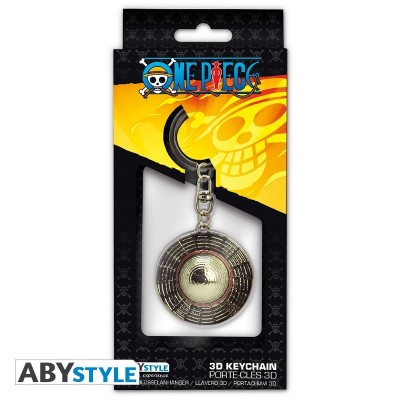 ONE PIECE 3D METAL KEYCHAIN LUFFY HAT PORTACHIAVI CAPPELLO DI PAGLIA ABYSTYLE