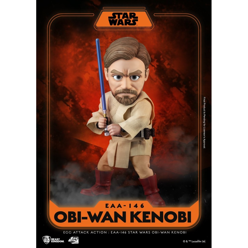 BEAST KINGDOM STAR WARS OBI-WAN KENOBI EGG ATTACK ACTION FIGURE