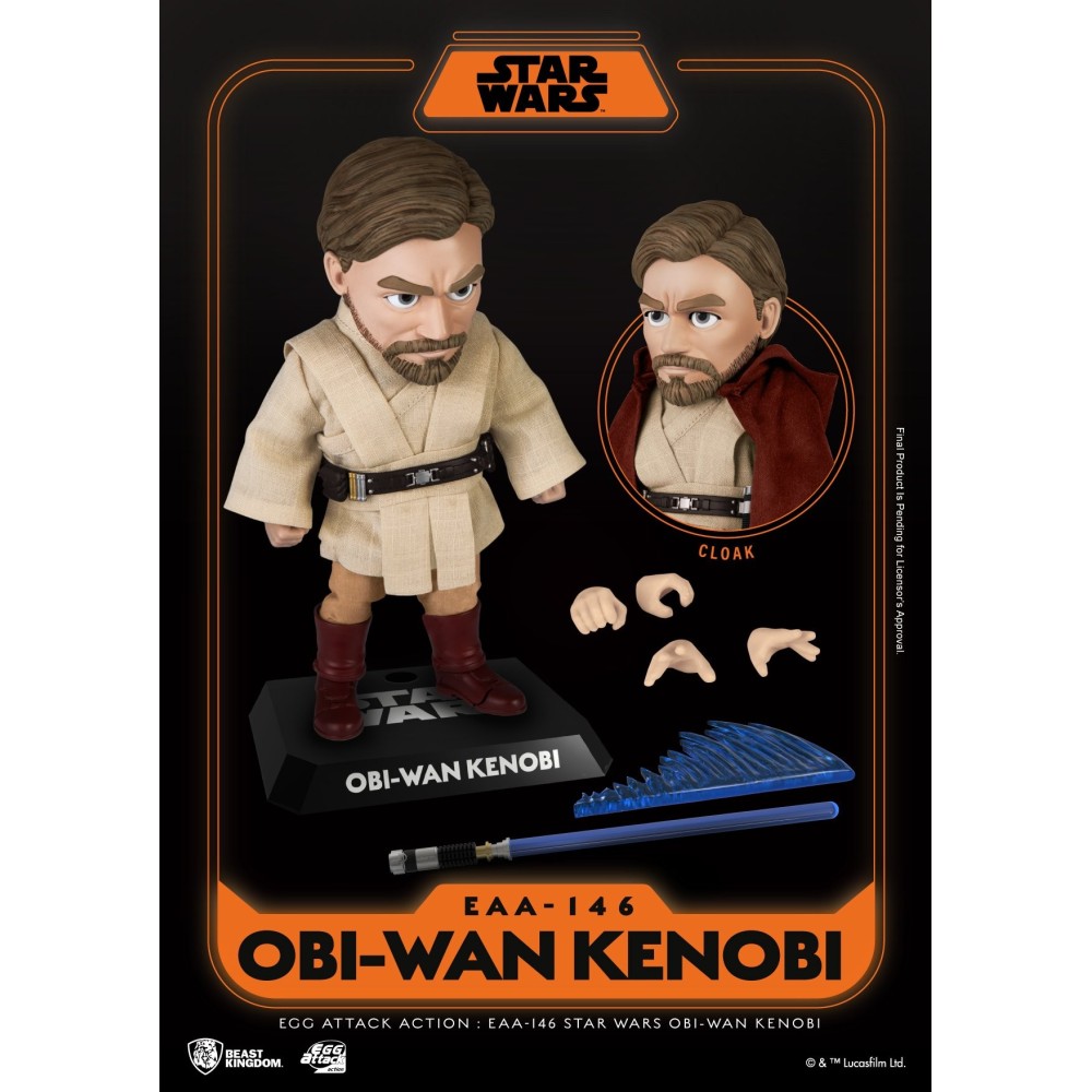 BEAST KINGDOM STAR WARS OBI-WAN KENOBI EGG ATTACK ACTION FIGURE