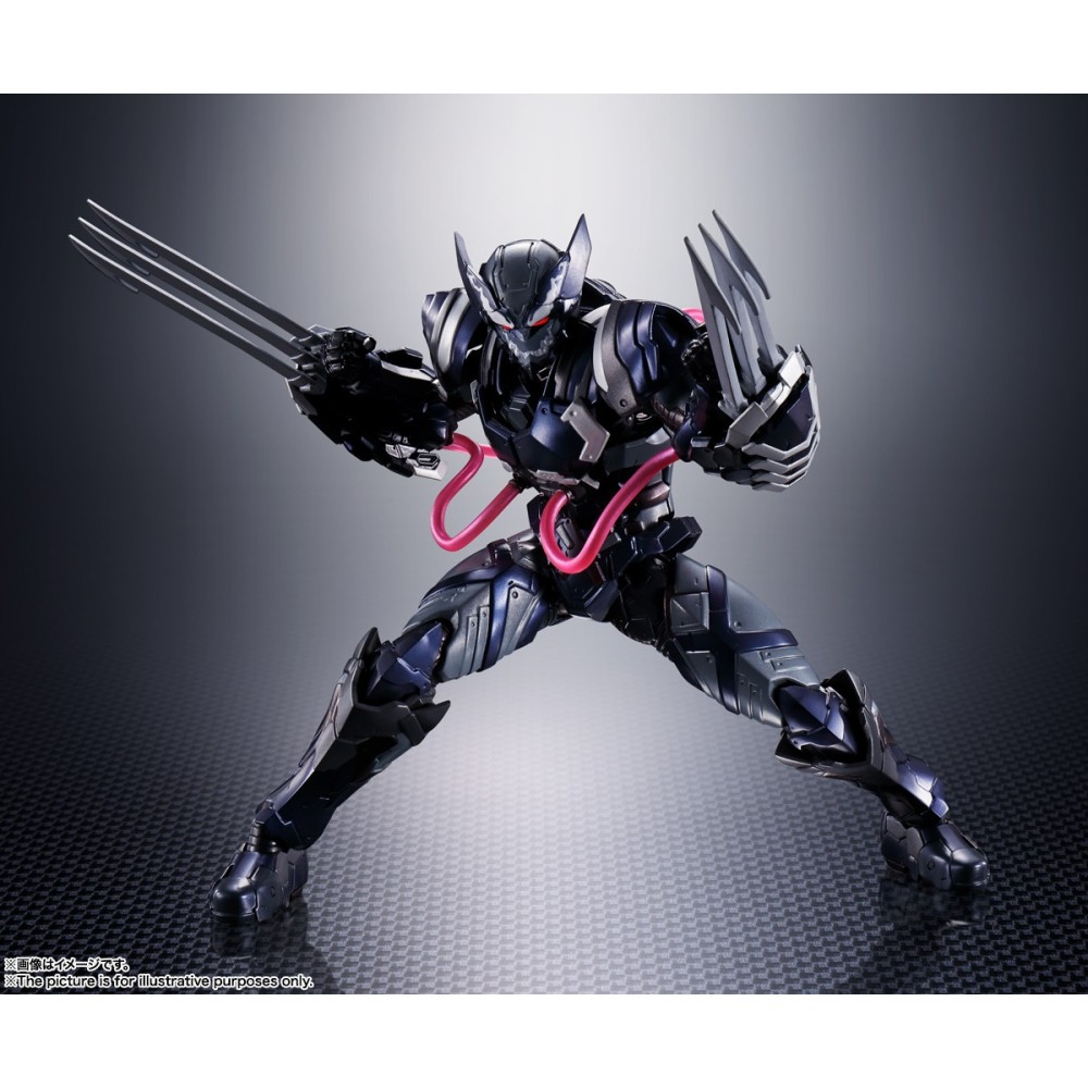 TECH-ON AVENGERS VENOM SYMBIOTE WOLVERINE S.H. FIGUARTS ACTION FIGURE BANDAI