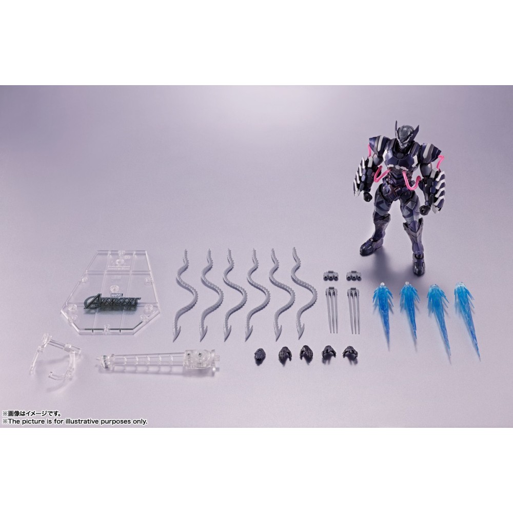 TECH-ON AVENGERS VENOM SYMBIOTE WOLVERINE S.H. FIGUARTS ACTION FIGURE BANDAI