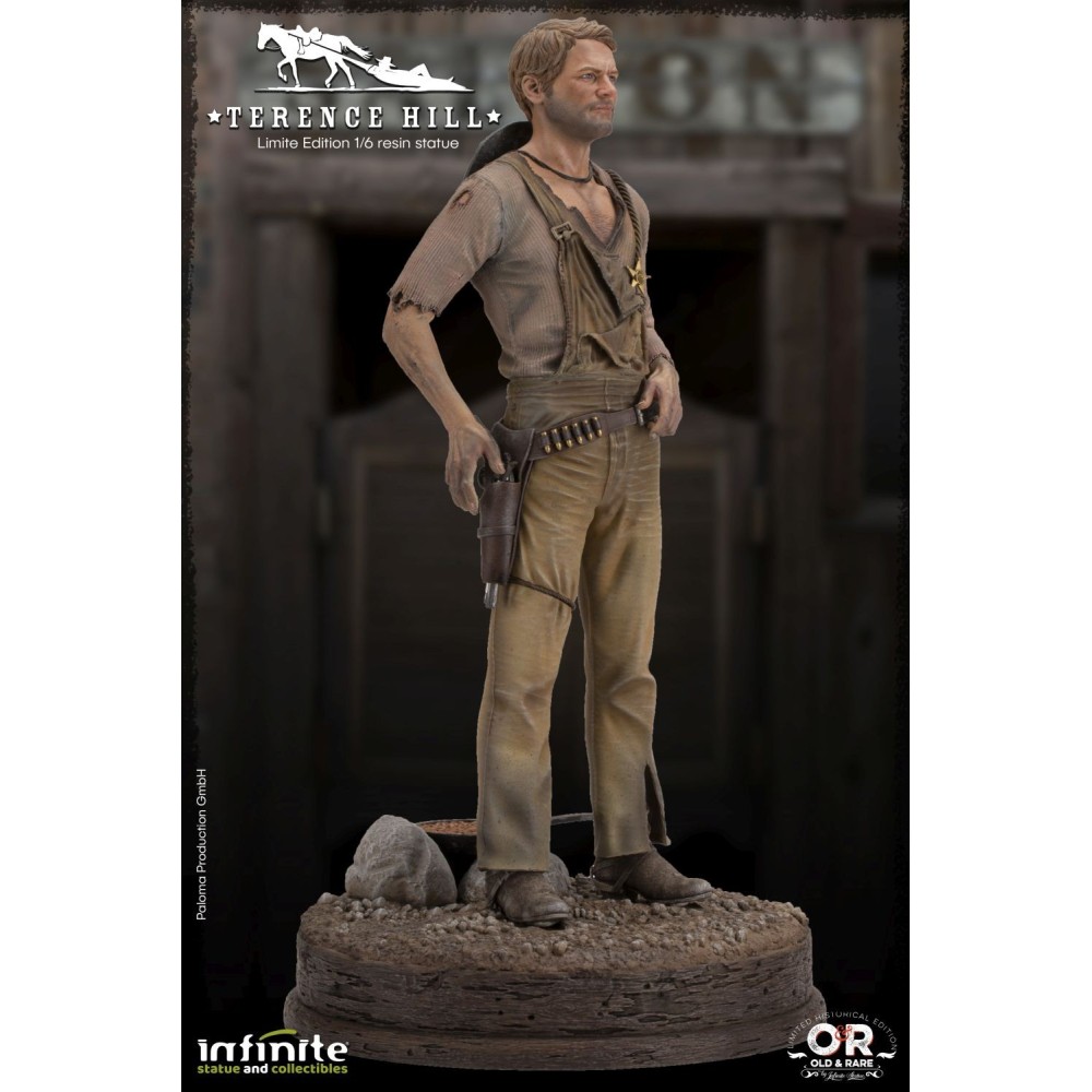 INFINITE STATUE TERENCE HILL TRINITA STATUE 32 CM 1/6 OLD AND RARE RESIN FIGURE