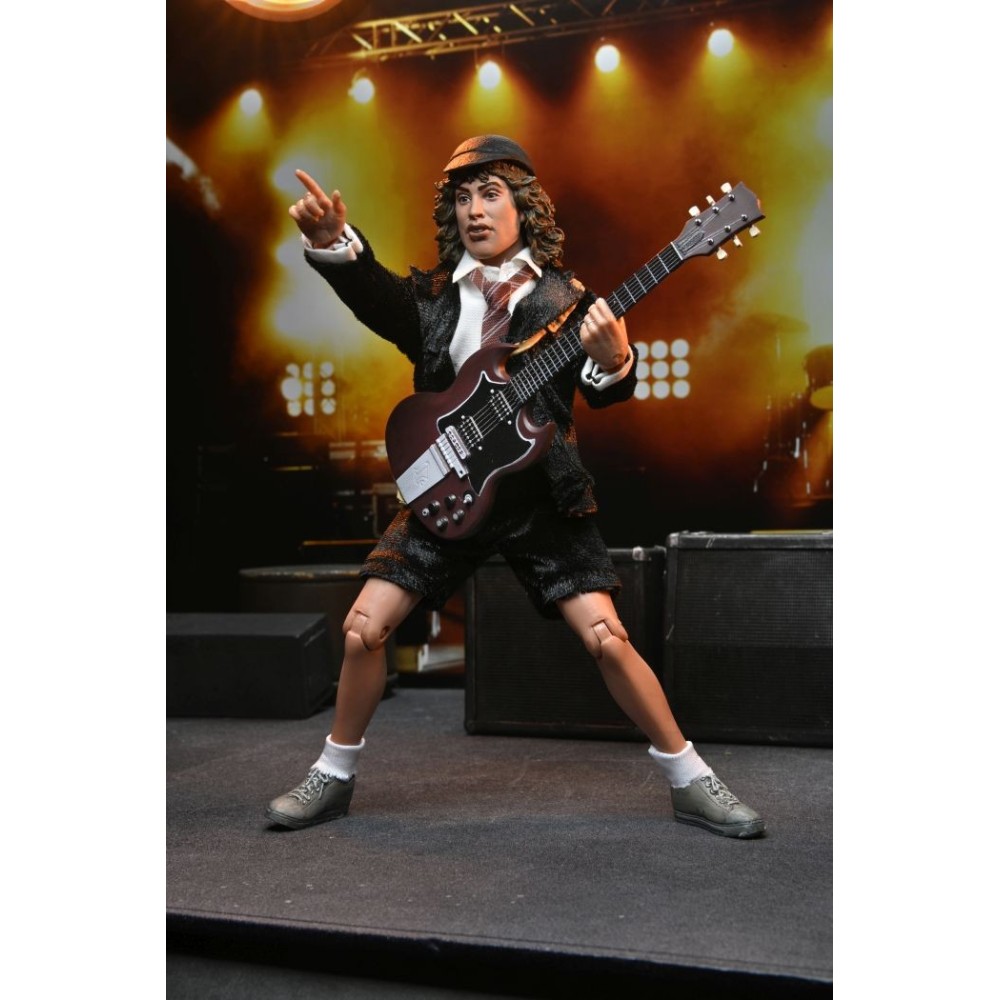 NECA AC/DC ANGUS YOUNG HIGHWAY TO HELL CLOTHED ACTION FIGURE