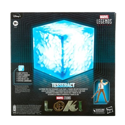 MARVEL LEGENDS TESSERACT LIGHT UP FULL SCALE 1/1 REPLICA STATUA WITH LOKI ACTION FIGURE HASBRO