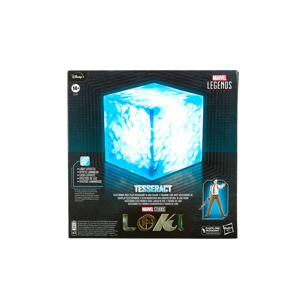 MARVEL LEGENDS TESSERACT LIGHT UP FULL SCALE 1/1 REPLICA STATUA WITH LOKI ACTION FIGURE HASBRO