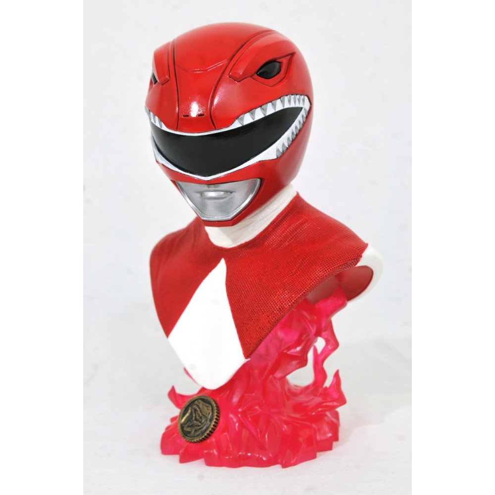 POWER RANGERS LEGENDS 3D RED RANGER 1/2 25CM RESINA BUSTO STATUA DIAMOND SELECT