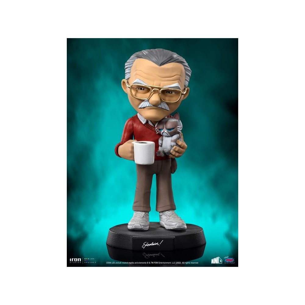 STAN LEE AND GRUMPY CAT MINICO FIGURE STATUA IRON STUDIOS