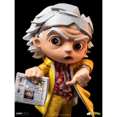 RITORNO AL FUTURO II DOC BROWN MINICO FIGURE STATUA IRON STUDIOS