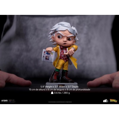 RITORNO AL FUTURO II DOC BROWN MINICO FIGURE STATUA IRON STUDIOS