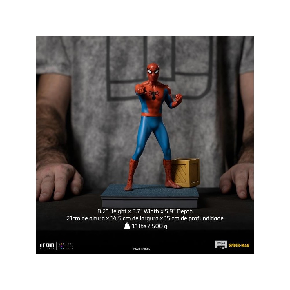 IRON STUDIOS SPIDER-MAN ANIMATED 60'S ART SCALE 1/10 STATUE FIGURE