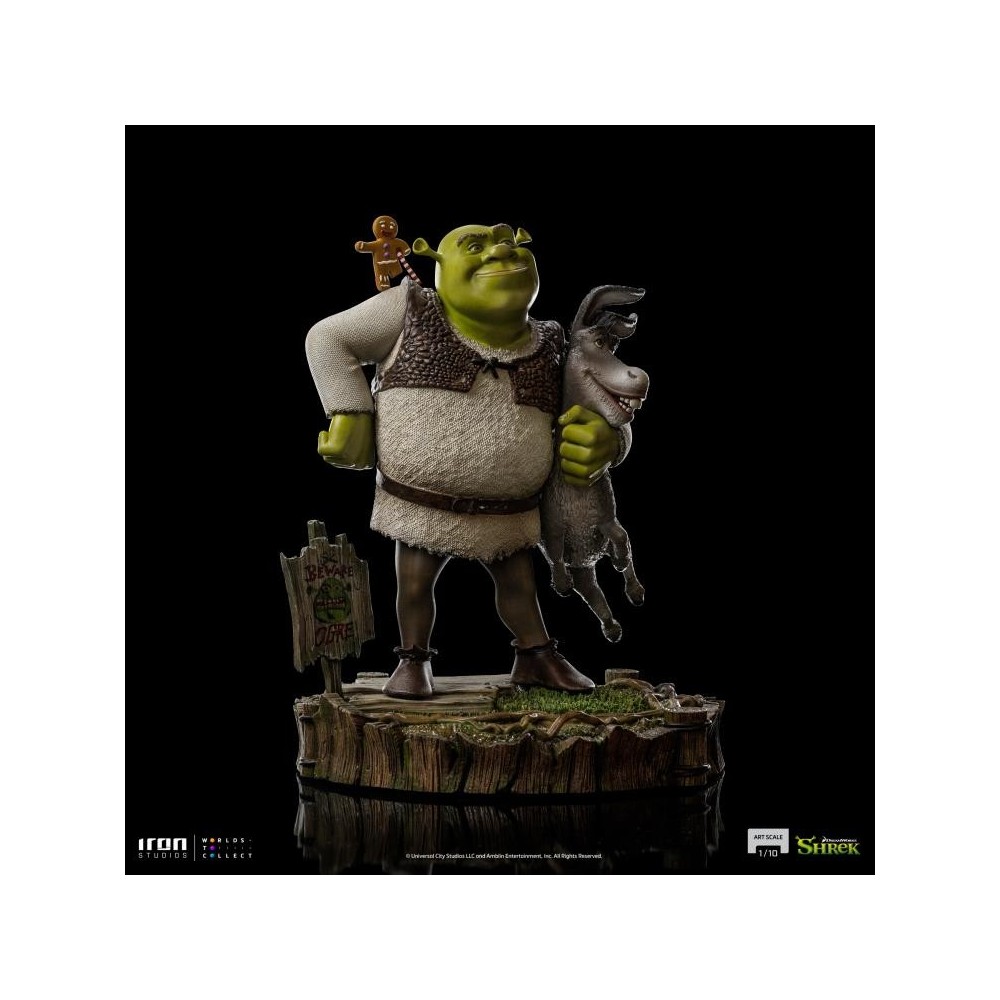 IRON STUDIOS SHREK AND DONKEY ART SCALE 1/10 STATUE FIGURE