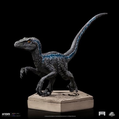 JURASSIC WORLD BLUE STATUA ICONS FIGURE IRON STUDIOS