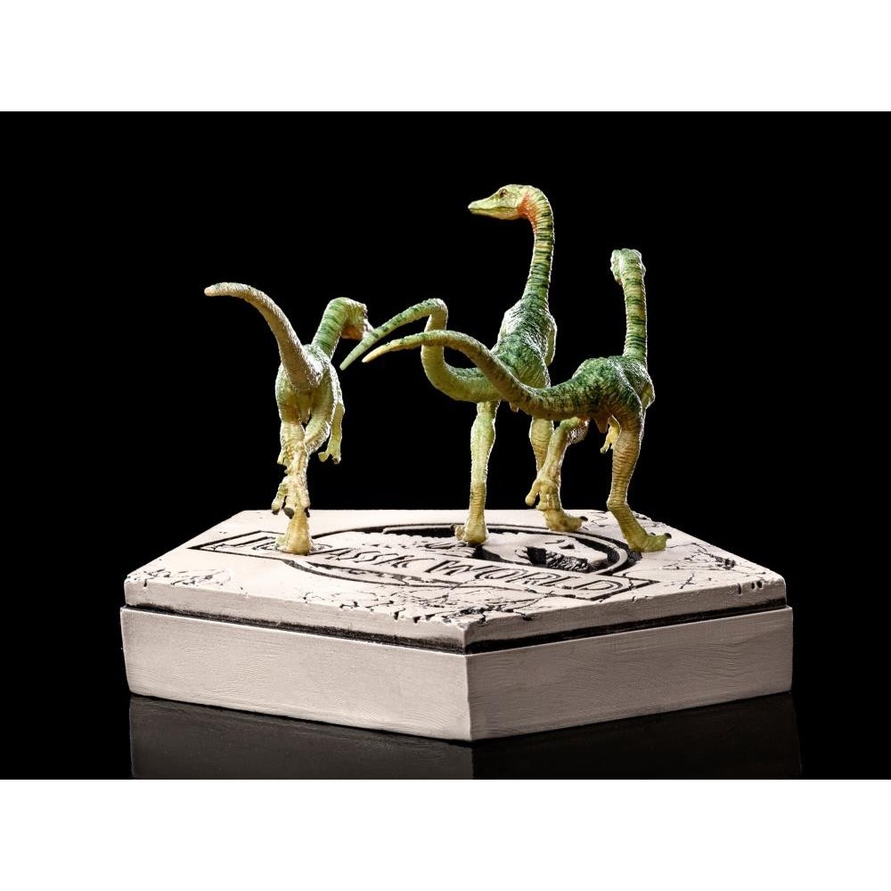 JURASSIC WORLD COMPSOGNATHUS STATUA ICONS FIGURE IRON STUDIOS
