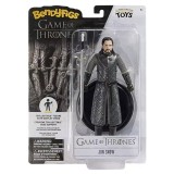 NOBLE COLLECTIONS GAME OF THRONES BENDYFIGS JON SNOW ACTION FIGURE