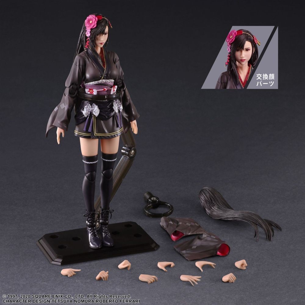FINAL FANTASY 7 REMAKE TIFA LOCKHART EXOTIC DRESS PLAY ARTS KAI ACTION FIGURE SQUARE ENIX
