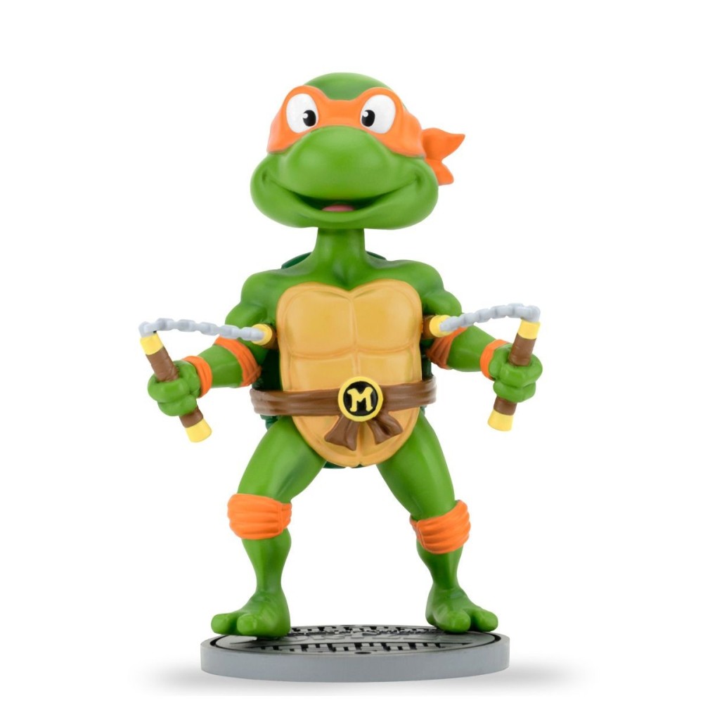 NECA TMNT TURTLES MICHELANGELO HEADKNOCKER BOBBLE HEAD FIGURE