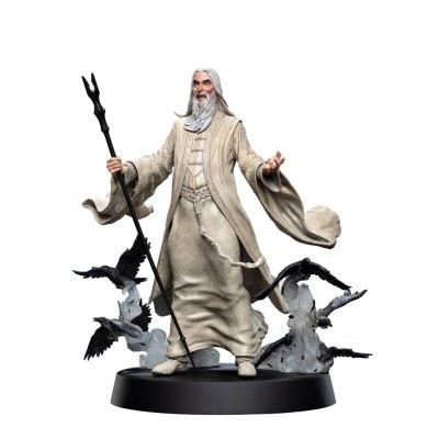 LORD OF THE RINGS SARUMAN THE WHITE 26CM STATUA FIGURES OF FANDOM WETA