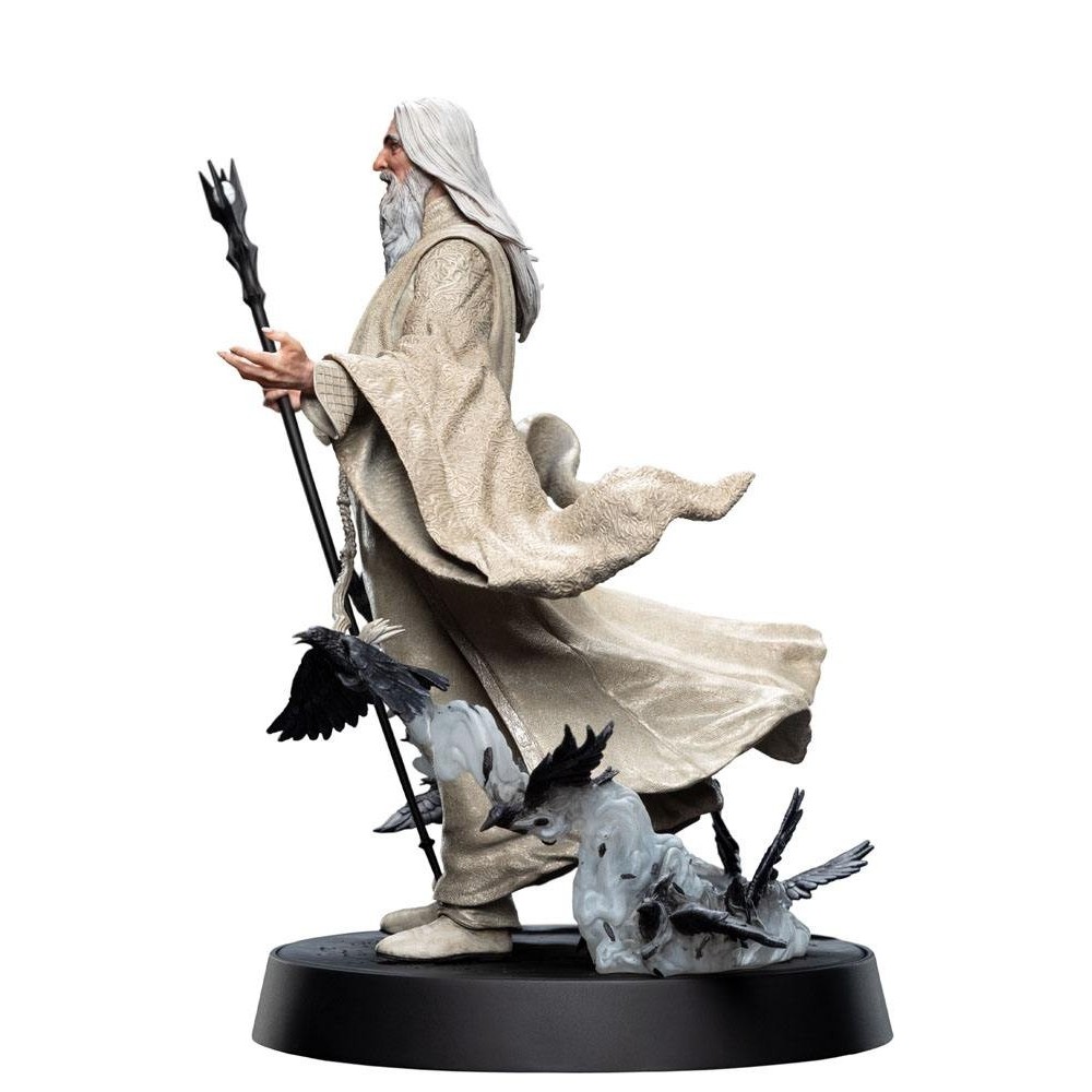 LORD OF THE RINGS SARUMAN THE WHITE 26CM STATUA FIGURES OF FANDOM WETA