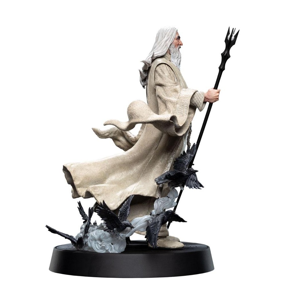 WETA LORD OF THE RINGS SARUMAN THE WHITE 26CM STATUE FIGURES OF FANDOM