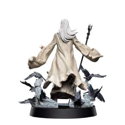 WETA LORD OF THE RINGS SARUMAN THE WHITE 26CM STATUE FIGURES OF FANDOM