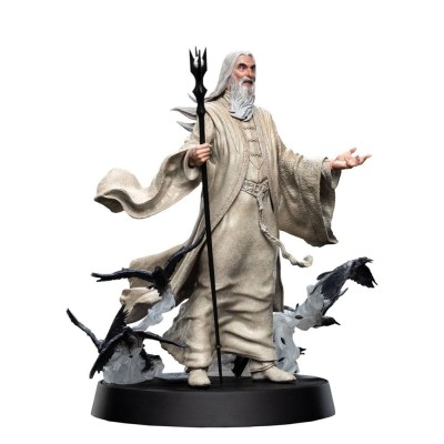 WETA LORD OF THE RINGS SARUMAN THE WHITE 26CM STATUE FIGURES OF FANDOM