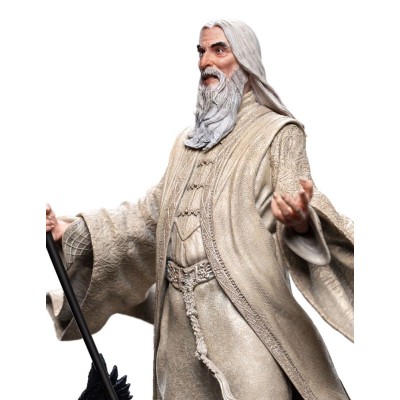 WETA LORD OF THE RINGS SARUMAN THE WHITE 26CM STATUE FIGURES OF FANDOM