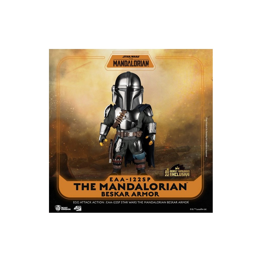 BEAST KINGDOM STAR WARS THE MANDALORIAN BESKAR ARMOR EGG ATTACK ACTION FIGURE