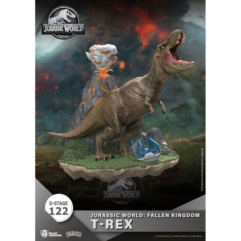 D-STAGE JURASSIC WORLD FALLEN KINGDOM T-REX STATUA FIGURE DIORAMA BEAST KINGDOM