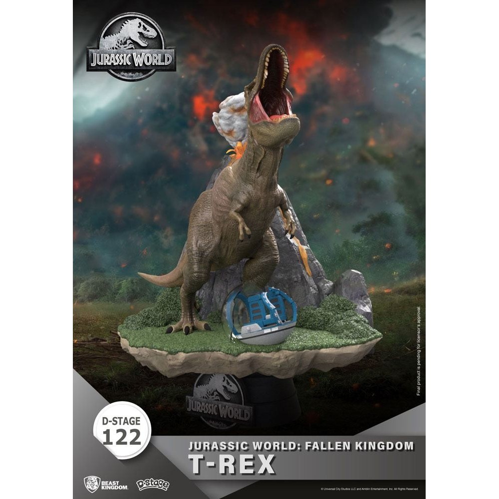 BEAST KINGDOM D-STAGE JURASSIC WORLD FALLEN KINGDOM T-REX STATUE FIGURE DIORAMA