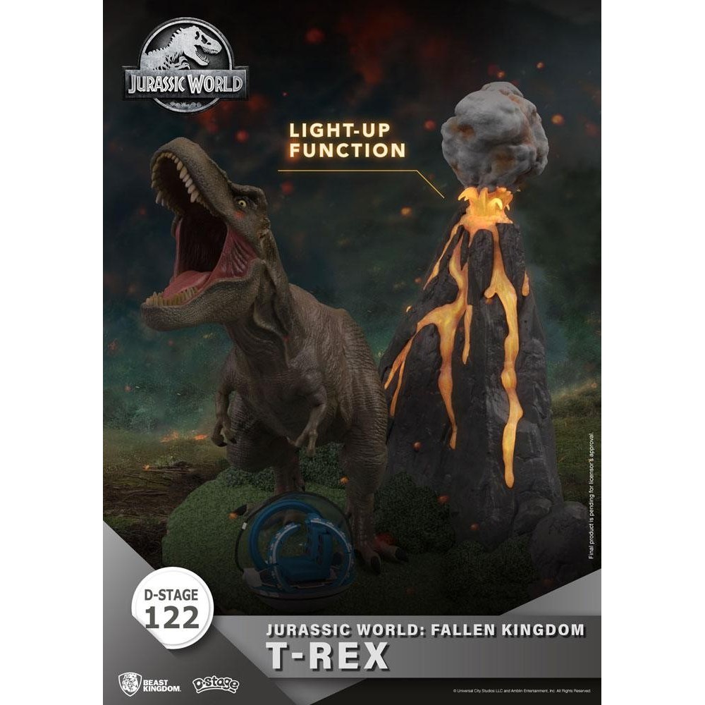 BEAST KINGDOM D-STAGE JURASSIC WORLD FALLEN KINGDOM T-REX STATUE FIGURE DIORAMA