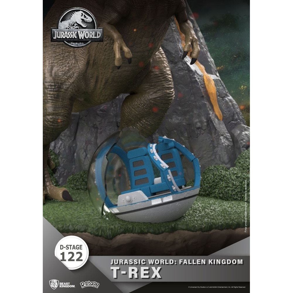 BEAST KINGDOM D-STAGE JURASSIC WORLD FALLEN KINGDOM T-REX STATUE FIGURE DIORAMA