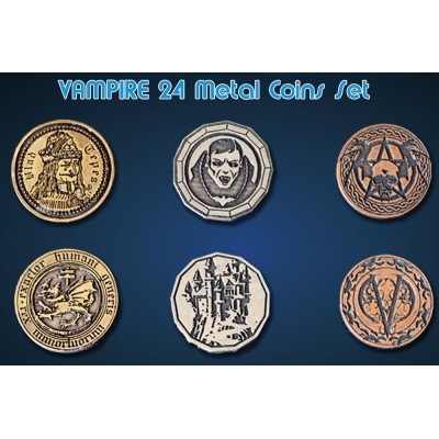 DRAWLAB ENTERTAINMENT VAMPIRE 24 METAL COINS SET