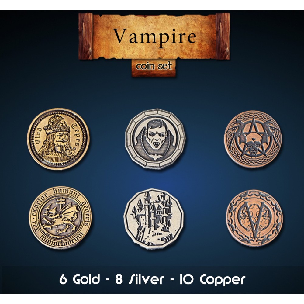 DRAWLAB ENTERTAINMENT VAMPIRE 24 METAL COINS SET
