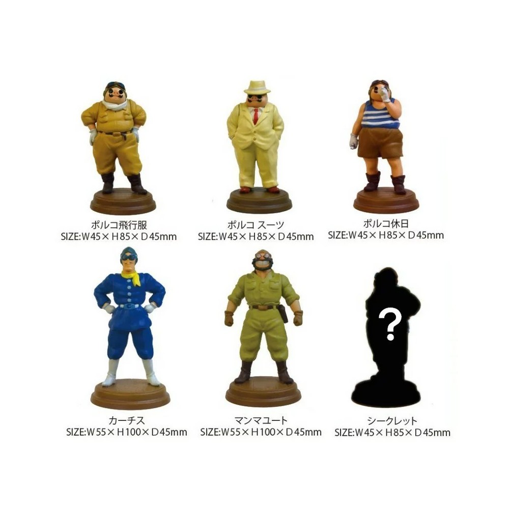 PORCO ROSSO COLLECTION DISPLAY SET 6 MINI FIGURES STUDIO GHIBLI