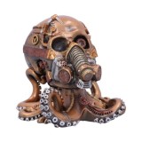OCTO RESPIRAT BRONZE STEAMPUNK SKULL STATUA NEMESIS NOW
