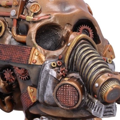 OCTO RESPIRAT BRONZE STEAMPUNK SKULL STATUA NEMESIS NOW