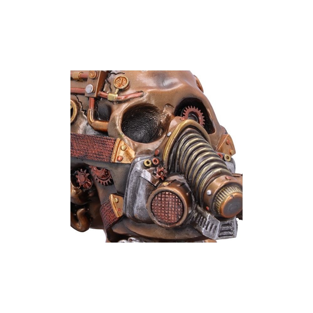 OCTO RESPIRAT BRONZE STEAMPUNK SKULL STATUA NEMESIS NOW